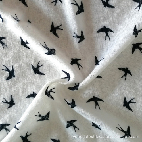 Knitted 100% Polyester Hacci Print Slub Fabric